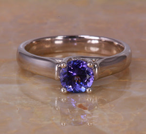 Tanzanite Ring .98 Carat Blue Violet Vivid Color