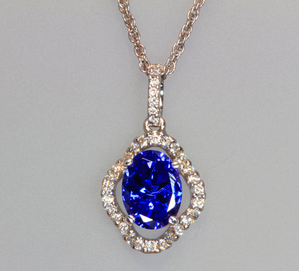 Fine Diamond and Tanzanite Pendant