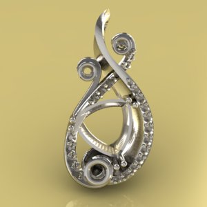 Diamond and Tanzanite Pendant