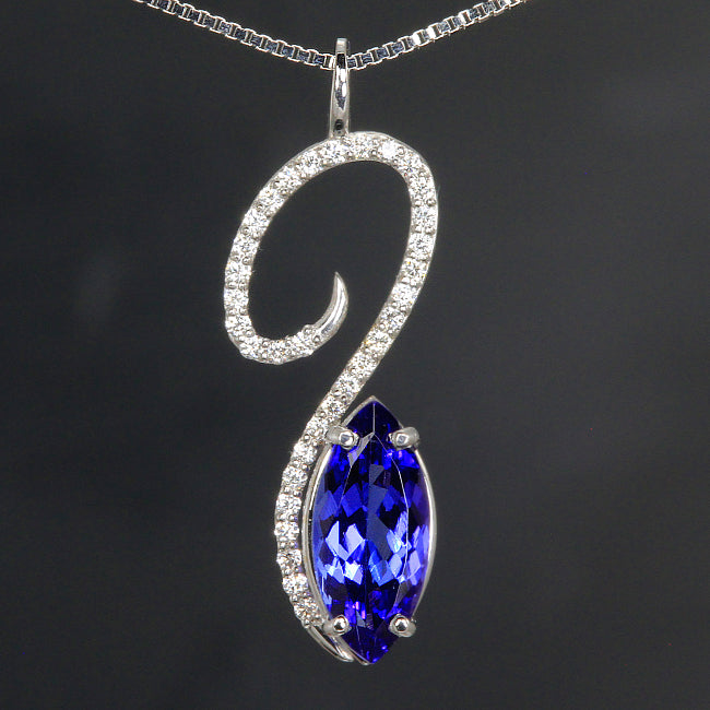 Tanzanite Marquise Pendant 2.85 Carats