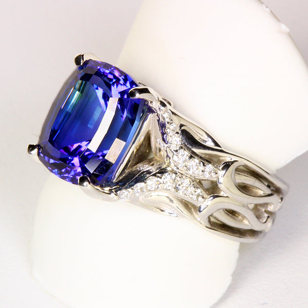 Collector's Edition Antique Cushion Cut Tanzanite Ring