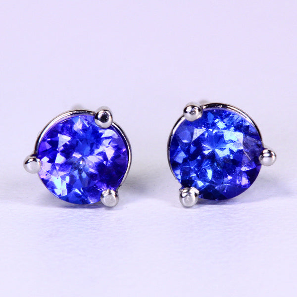 Tanzanite Earrings .94 Carat VBV Color