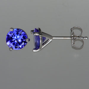 Tanzanite Earrings in White Gold 1.35 Carats