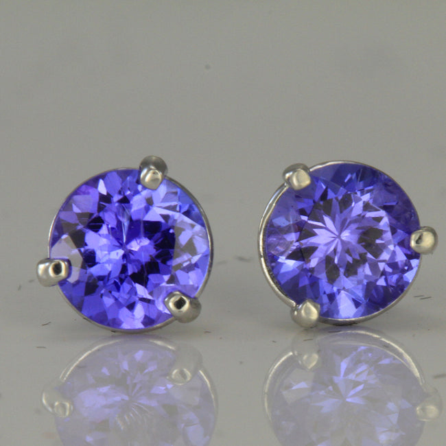 Tanzanite Stud Earrings 1.28 Carats