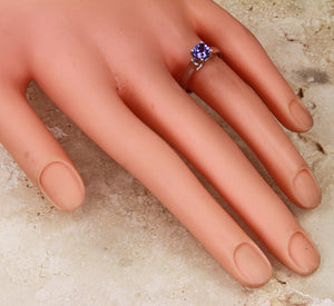 Tanzanite Ring .98 Carat Blue Violet Vivid Color