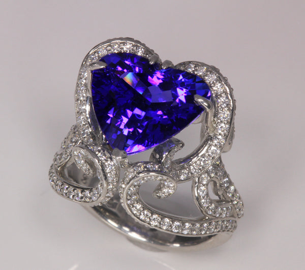 Heart Tanzanite Ring