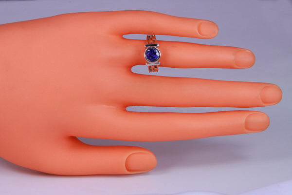 Tanzanite Ring 1.56 Carat Blue Violet Vivid Color Designed By Christopher Michael