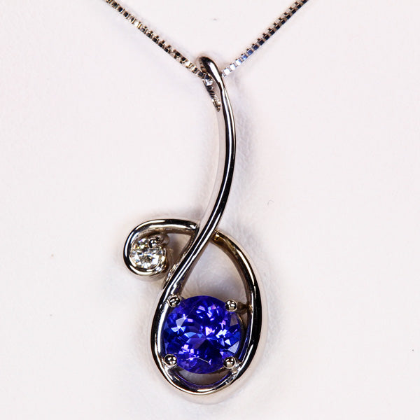 Tanzanite Pendant Designed By Christopher Michael BVV Color 1.15 Carat