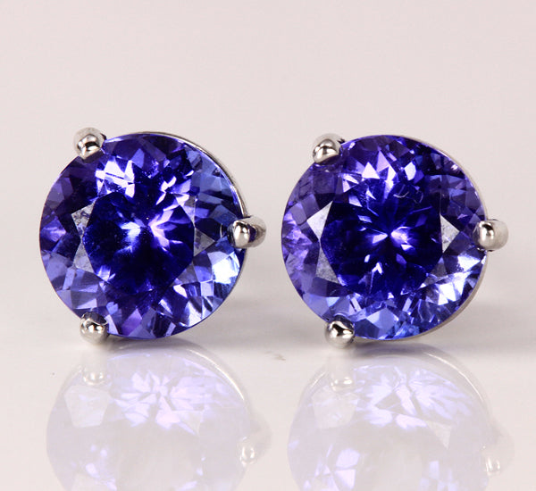 Tanzanite Earrings 3.10 Carat BVV Color