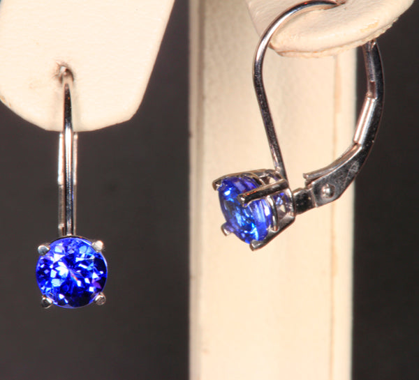 Tanzanite Lever Back Earrings