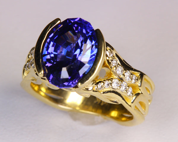 On Hold  Tanzanite Ring Designed By Christopher Michael