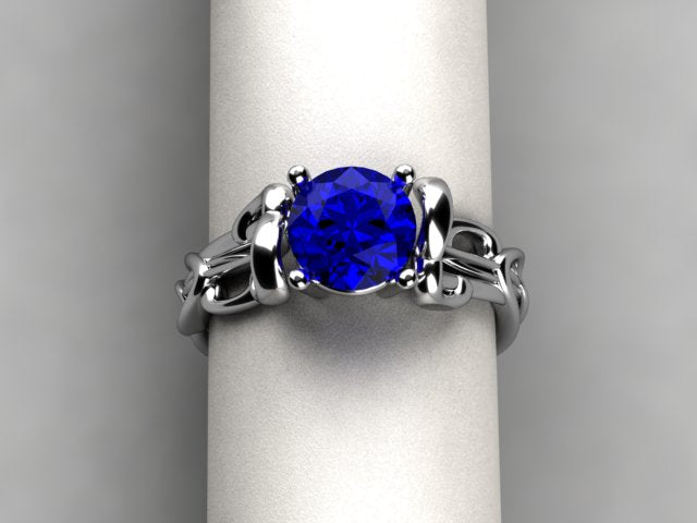 Unique Solitaire 1.68 Carat Tanzanite Ring by Christopher Michael