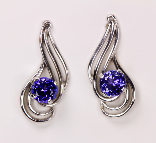 Tanzanite Earrings 1.34 Carat BVV Color