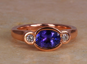 Christopher Michael Designed Rose GoldTanzanite Ring 