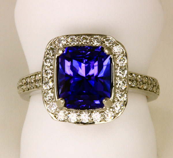 Tanzanite Ring Designed By Christopher Michael 2.53 Carat BVE Color