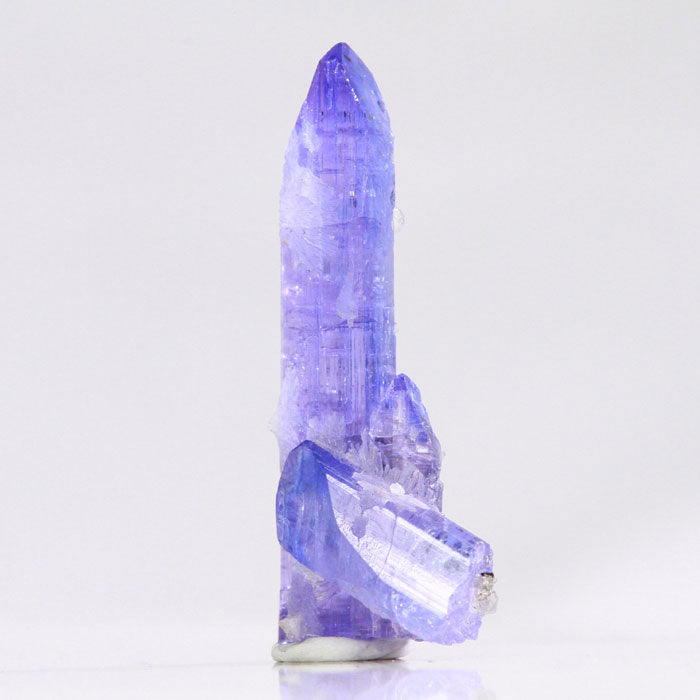 Tall multi terminated tanzanite crystal specimen