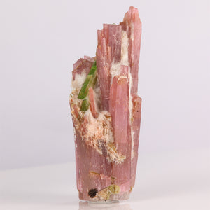 Pink Tanzanite and Green Tremolite Raw Crystal Specimen