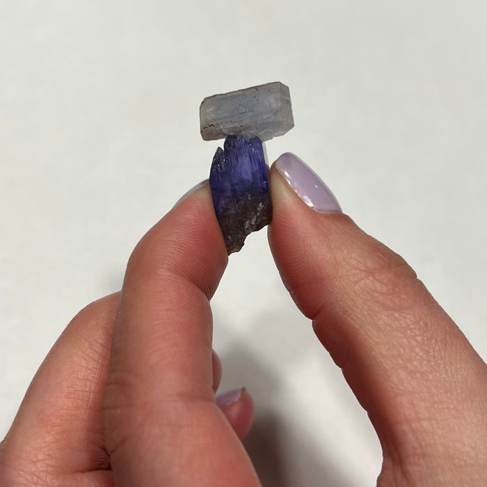 Prehnite on a Natural Tanzanite Crystal Specimen | 22.30ct