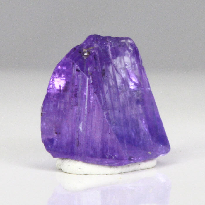 Fancy Violet Purple colored tanzanite crystal