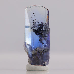 Rough clear blue tanzzanite crystal