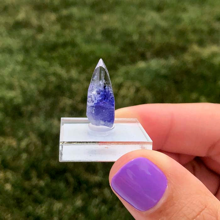 Bicolor Raw Tanzanite Crystal Mineral Specimen