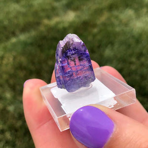 Natural Pink Purple Raw Tanzanite Crystal Specimen