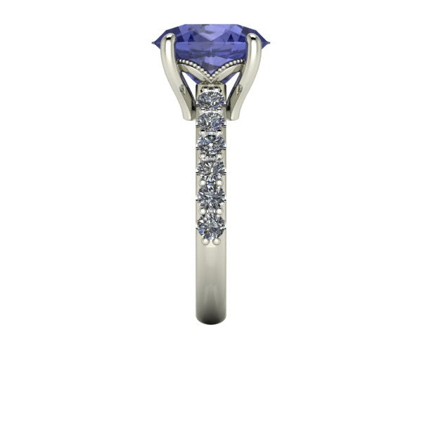 (ON HOLD FOR STACY) Violet Blue Oval Tanzanite Gemstone 4.74 Carats