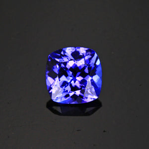 Blue Violet Square Cushion Tanzanite Gemstone 1.03 Carats