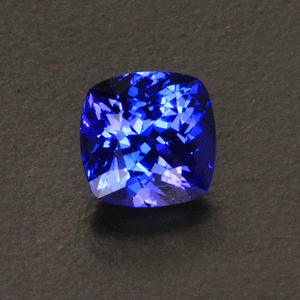 Violet Blue Square Cushion Tanzanite Gemstone 1.89 Carats