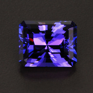 Blue Violet Barion Emerald Cut Tanzanite Gemstone