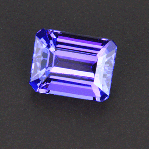 For Pam Blue Violet Emerald Cut Tanzanite Gemstone 3.12 Carats