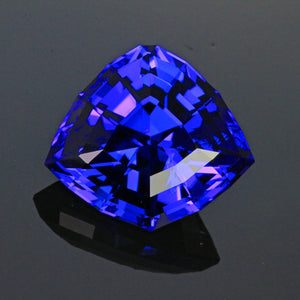 rare natural shield violet blue tanzanite gemstone