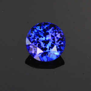 On Hold Violet Blue Round Brillant Tanzanite Gemstone 2.81 Carats
