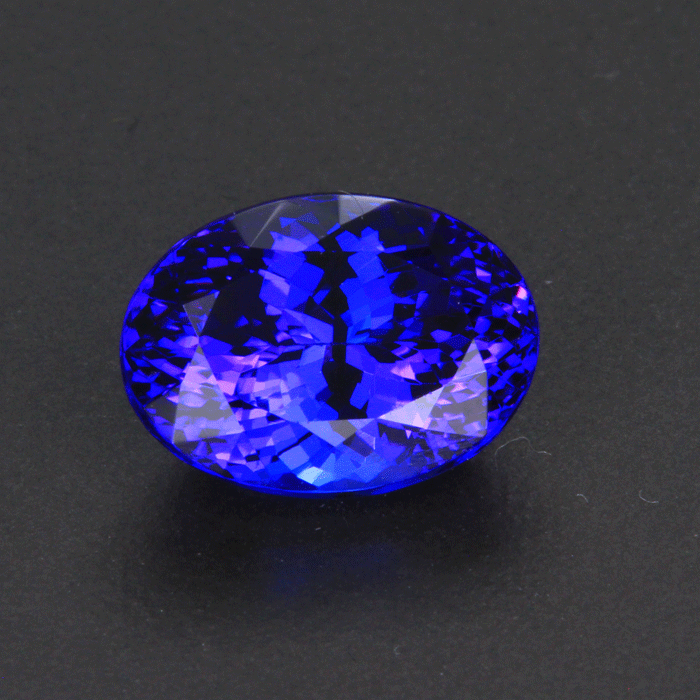 Violet Blue Oval Tanzanite Gemstone 7.03 Carats