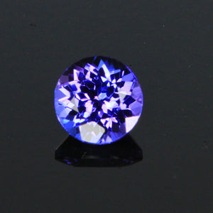 Blue Violet Round Tanzanite Gemstone .97 Carats