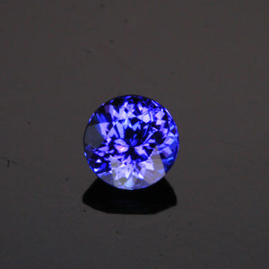 Blue Violet Round Brilliant Cut Tanzanite Gemstone 1.09 Carats