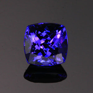 ON HOLD CH Blue Violet Square Cushion Tanzanite Gemstone 2.61 Carats