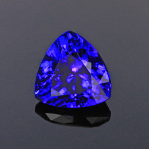 blue violet trillant cut tanzanite gemstone