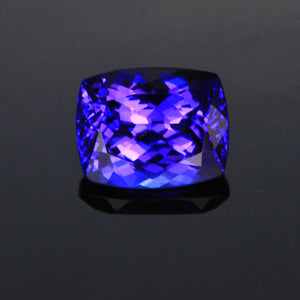 antique cushion blue violet tanzanite gemstone