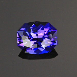 Decagon blue violet tanzanite gemstone unique