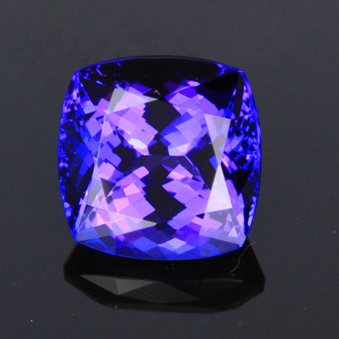 Blue Violet Square Cushion Tanzanite Gemstone