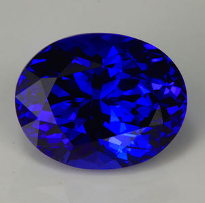 Blue Violet Oval Tanzanite Gemstone 14.63 Carats
