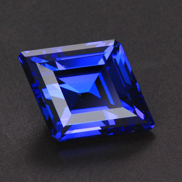 On Hold for Jane Violet Blue Step Parallelogram Tanzanite Gemstone 12.57 Carats