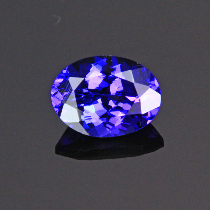 Blue Violet Oval Tanzanite Gemstone 1.22 Carats.