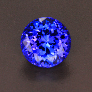 Violet Blue Round Brilliant Cut Tanzanite Gemstone