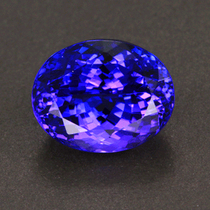 Blue Violet Oval Tanzanite Gemstone 3.68 Carats