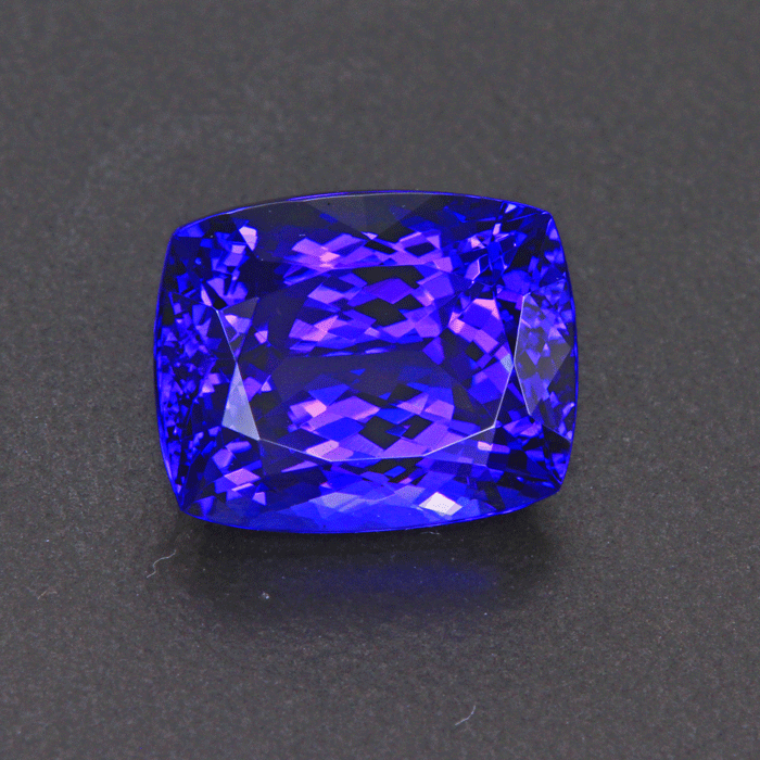 Blue Violet Antique Cushion Tanzanite Gemstone 6.03 Carats