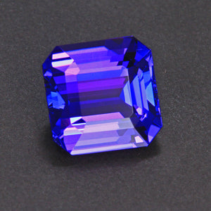 Blue Violet Square Step Cut Tanzanite Gemstone 5.03 Carats