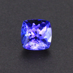 Blue Violet Square Cushion Tanzanite Gemstone 1.23 Carats