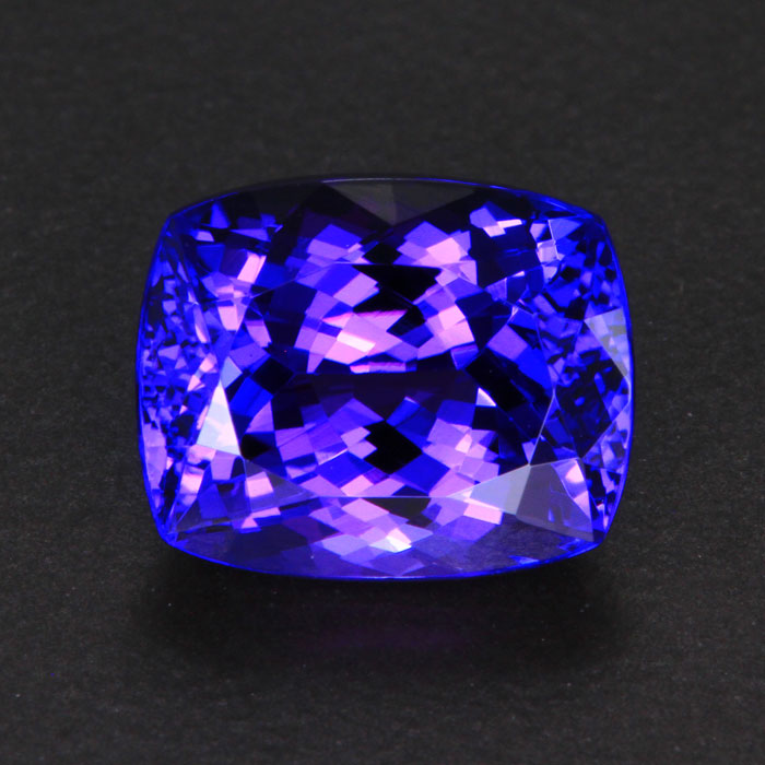 Blue Violet Antique Cushion Tanzanite Gemstone 2.89 Carats